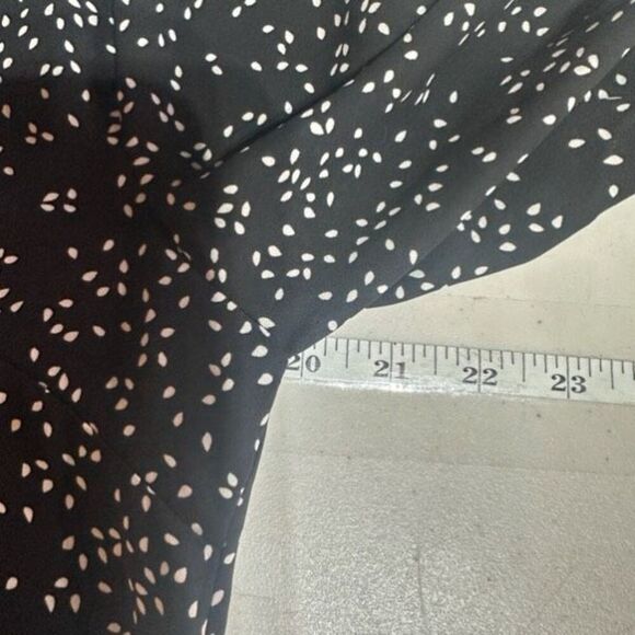 Daniel Rainn Koda Split Neck Rain Drop Polka Dot Blouse Black & White Size Small - Picture 11 of 16